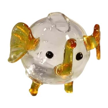 Imagem de Generic Cofrinho de vidro, lindo elefante, organizador, decoração, recipiente, pote de economia, coleção para mesa, feriado, quarto, berçário, Sem Rolha