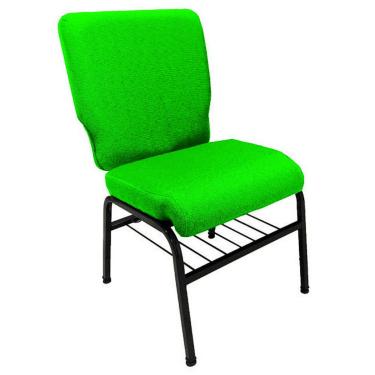Imagem de 01 Cadeira para Igrejas c/ Porta Biblía e Porta Cálice Verde