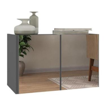 Imagem de Aparador Buffet Suspenso Com Espelhos 2 Portas Multimóveis Mp8003 Graf