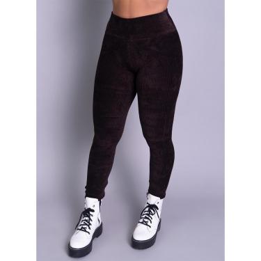 Imagem de Calça Veludo Cotelê Serra e Mar Legging Grossa Cós Alto Inverno Cintura Alta Feminino-Feminino