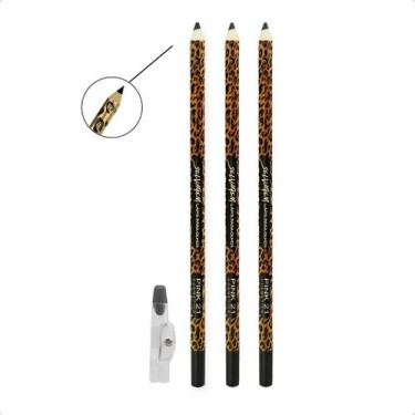Imagem de Kit Revenda 3 Lápis Para Delinear Olhos Preto Matte Pink 21 - Pink 21 