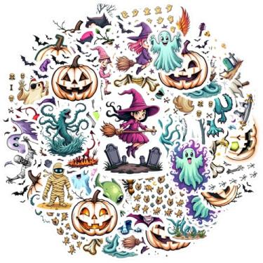 Imagem de 50 peças de adesivos fantasma fada unicórnio mamãe vampiro lobisomem adesivos de brinquedo pacote de adesivos fantasmagóricos para laptop, bagagem, scrapbook, diário, caderno, bagagem, copo de