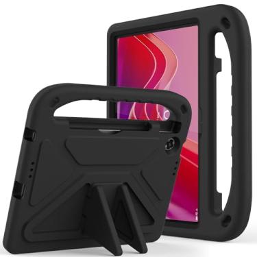Imagem de Capa para Lenovo Tab 10.1 2025, leve, à prova de choque, com alça de ombro, capa infantil para Lenovo Tab 25.7 cm (TB311XU / TB311FU) (preto)