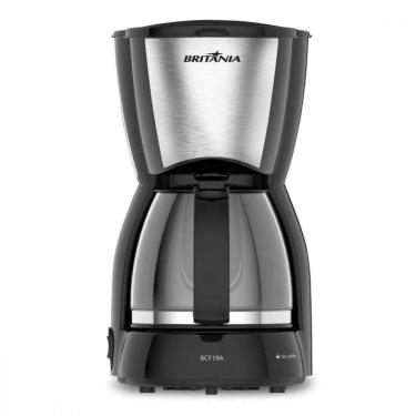Imagem de Cafeteira Britânia 18 Cafezinhos Jarra De Vidro 550W BCF19A Preto/inox 110V