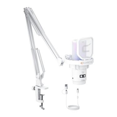 Imagem de COMICA Microfone para jogos Ejoy Uni(A) USB com cancelamento de ruído, luzes RGB, monitoramento, silenciamento, microfone de streaming para computador, PS5, PS4, streaming, podcast, chat, Twitch