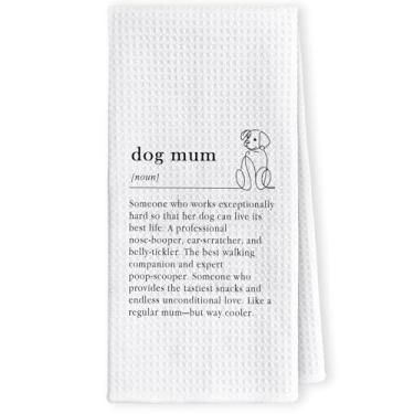 Imagem de LKETW Toalhas de cozinha para mãe de cachorro - Presentes de donos para amantes de mães de cães para mulheres, toalha de mão para banheiro, presente para amantes de animais de estimação, toalha de chá