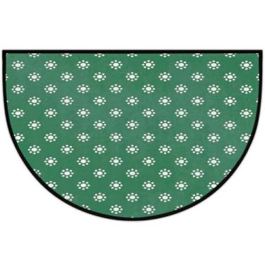 Imagem de Tapete de porta meio redondo, dia de São Patrício, antiderrapante, absorvente, semicírculo, tapetes laváveis, meia lua, para ambientes internos, pátio, cozinha, banheiro, entrada, lareira, decoração