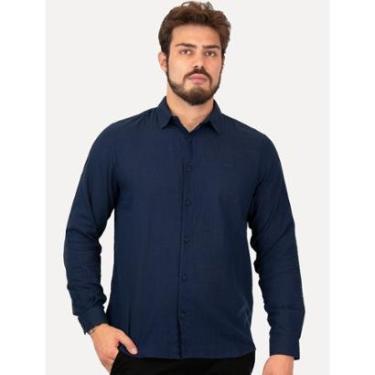 Imagem de Camisa Colcci Masculina Relax Logo Azul Marinho-Masculino
