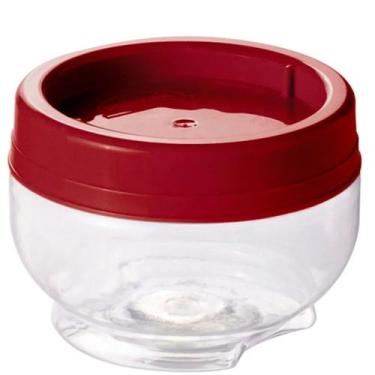 Imagem de Pote Porta Tempero Organizador Gire Trave 155ml - Plasútil, Vermelho