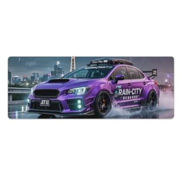 Imagem de HouLaiZhe JDM WRX Extreme Speed ​​on A Rainy Night Gaming Mouse Pads JDM Car Desk Pads Grandes Mousepads para Teclado Desktop Tapete de Computador 30 x 80 cm