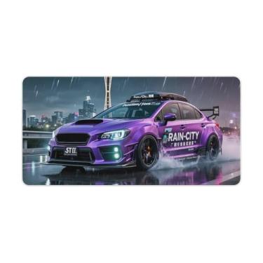 Imagem de HouLaiZhe JDM WRX Extreme Speed ​​on A Rainy Night Gaming Mouse Pads JDM Car Desk Pads Grandes Mousepads para Teclado Desktop Tapete de Computador 30 x 60 cm