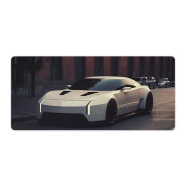 Imagem de Future Style 300zx branco JDM tapete de mesa de carro tapete de mouse pad antiderrapante grande material de escritório tapete de mesa de borracha impermeável para escritório jogo casa 40 x 90 cm