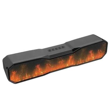 Imagem de Caixa de Som Portátil Bluetooth 2 Microfones, 2 Alto-falantes, Soundbar de Mesa 5W, Bateria Recarregável, Conexões USB/Aux/Micro SD, Som Nítido, Design Compacto para Festas, Eventos, Lazer Diário
