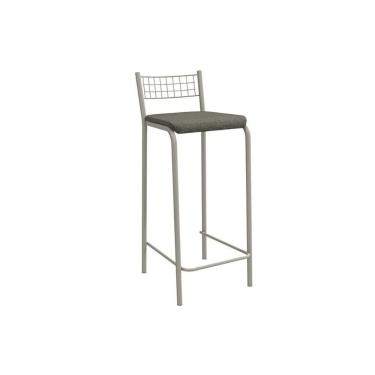 Imagem de Banqueta De Cozinha Gênova 1b705nk Aço 1 Un Niquel-linho Escuro - Kappesberg