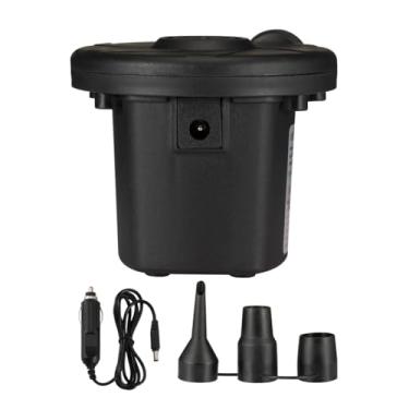 Imagem de Bomba de Ar Elétrica Portátil Enchimento Rápido para Camping Car com 3 Tamanhos Bicos Alta Pressão Colchão Cama Piscina Barco Sofá Anéis Nado