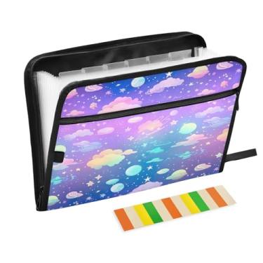 Imagem de Wassud Carta organizadora de arquivos sanfonada A4 do universo dos desenhos animados, pastas de arquivos, organizador de documentos, fólio com etiquetas, pasta de arquivos expansível, 13 bolsos