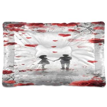 Imagem de Wassud Cartaz do Dia dos Namorados-1733279836955 Cama de cachorro grande para cães ao ar livre Tapete lavável para animais de estimação Cama de gato para dormir e viajar 91 cm x 61 cm
