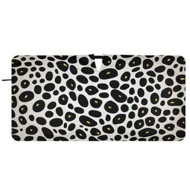 Imagem de CEBUGI Para-brisa de carro dobrável sombra de pele animal impressão de janela de carro guarda-chuva para-brisa frontal para-sol para acessórios de carro bloqueador solar refletivo de carro legal, M