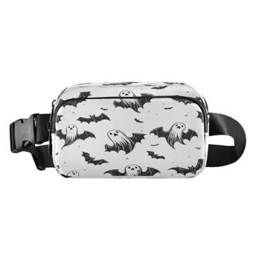 Imagem de CEBUGI Pochetes de caminhada para homens e mulheres, moda Halloween Boo resistente à água com cinto ajustável para treino, viagem, corrida