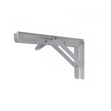 Imagem de Kit 2 Suporte Dobravel Mão Francesa Retrátil, Reforçada para Tampo de Mesa, Vários Tamanhos, Prático para Casa e Escritório (30 * 17cm,preto)