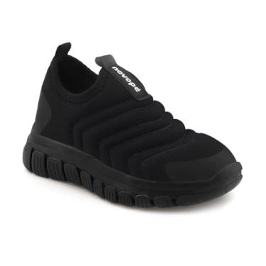 Imagem de Tênis Novopé Infantil Menino, Preto Azul, Calce Fácil, Antiderrapante, Escolar, Sola Escura (Preto, BR, Criança de 1 a 3 anos, Numérico, 21)