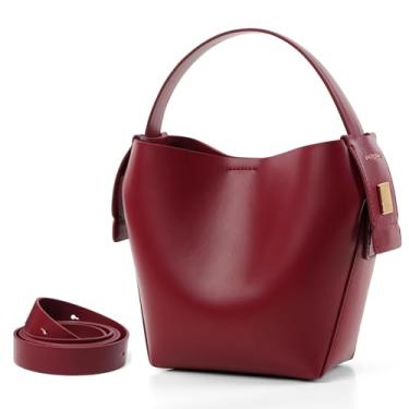 Imagem de LA FESTIN Bolsas de ombro para mulheres: Bolsa de couro - bolsas fofas e confortáveis para meninas, Lafite Vermelho