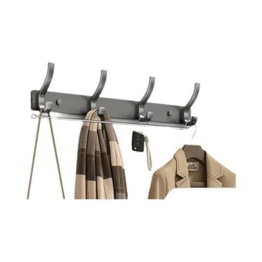 Imagem de Suporte De Toalha De Alumínio Montado Na Parede, Cabideiro Para Porta 