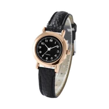 Imagem de Relógio feminino moda pequena árabe relógios de quartzo pulseira de co