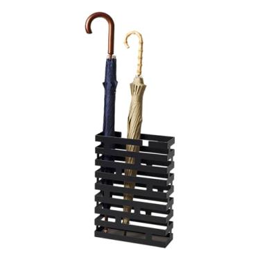 Imagem de Yamazaki Suporte de guarda-chuva doméstico - Armazenamento para guarda-chuvas e bengalas de caminhada de aço tamanho único preto