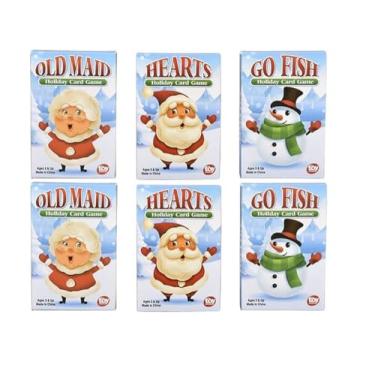 Imagem de Chochkees Christmas Playing Card Games, Holiday Playing Cards, Go Fish, Old Maid, Hearts Card Activities Holiday Game Themed Party Supplies Games Gifts (6 Finger Puppets)