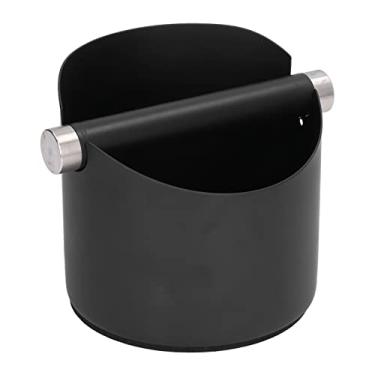 Imagem de Yosoo Caixa de café Compacta, Balde de Grãos de café, Aço Inoxidável, Caixa de Batida para Cafés Domésticos, Restaurantes Ocidentais, Bares (Trompete preto (FC-04-2))