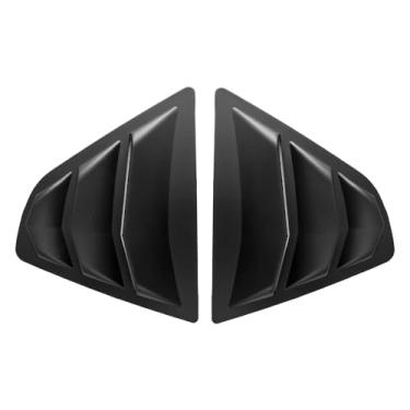 Imagem de FUZIDDN Persianas de janela traseira de carro adequadas para Toyota Camry 2018 2019 2020 2021 2022 2023 2024 persianas de ventilação de ar acessórios externos (preto fosco)