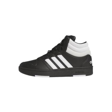 Imagem de adidas Tênis unissex adulto Hoops Mid Classic, Preto/Branco/Cinza Órbita, 9.5 Women/8.5 Men