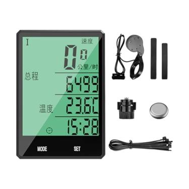 Imagem de Velocímetro Para Bicicleta | Velocímetro Digital Com Retroiluminação Automática | Computador Ciclismo Sem Fios Com Ecrã LCD Retroiluminado De 7.1 Cm - Para Ciclismo Noturno Em Guiador De Bicicleta Par