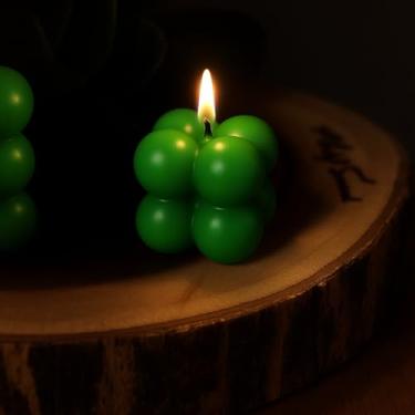 Imagem de Velas Mini Bubble Kit 10 Decorativas Lembrancinha Festa Casamento Aniversário Mesa Premium Alta Durabilidade (Verde)