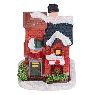Imagem de ZJchao Casa de Natal, Decoração de Micro Paisagem Com Luz Quente de Led Com Bateria Embutida, para Festas de Inverno, Feriados, Decoração de Jardim Doméstico
