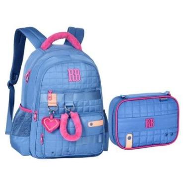 Imagem de Kit Mochila Estojo Original em Matelassê Rebecca Bonbon-Feminino