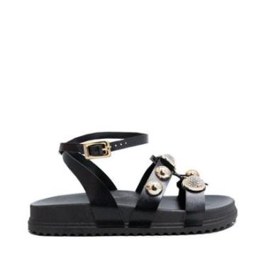 Imagem de Sandalia Uze Preta Tiras Cruzadas-Feminino