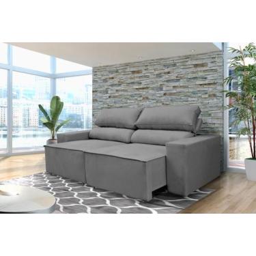 Imagem de Sofá Retrátil e Reclinável 2 Lugares 1,50m Espuma D28 Cinza - PEPINELL