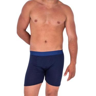 Imagem de Kit C/6 Boxer Microfibra RISCADINHA Long Leg LUXO Cueca Box Direto Fab