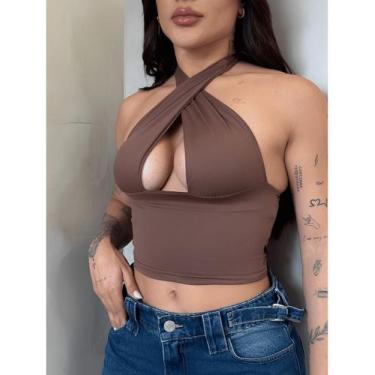 Imagem de Blusa Cropped multiformas Suplex Light Frente Única Feminino - Vestto,