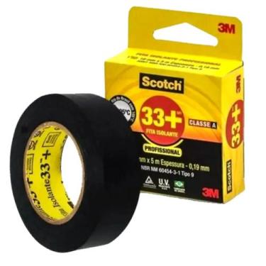 Imagem de Fita Isolante 33+ 3M Scotch 19mm X 10 Metros