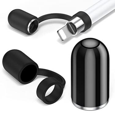 Imagem de AFGHOA Capa magnética para Apple Pencil de 1ª geração de substituição para Apple Pen Top Stylus Capa de silicone antiqueda para iPad Pro de 10,5 polegadas, 12,9 polegadas, 9,7 polegadas, para iPad A16