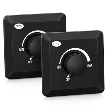 Imagem de GZV Interruptor regulador de intensidade de luz PWM de 12 V, regulável de 80 W CC 12 V para luzes incandescentes de halogêneo LED, ajuste universal para trailer, caminhão, barco marítimo, branco