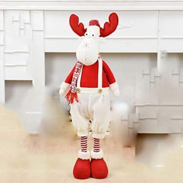 Imagem de HHHJQFAAT Figuras de Papai Noel, boneca, decorações de Natal para casa, enfeites de Feliz Natal, decoração de jardim (Cor: Estilo 1) (Estilo 3)