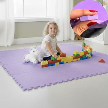 Imagem de Kit 12 Placa EVA 50x50 10mm Tapete Tatame Manta Borracha Piso Emborrac