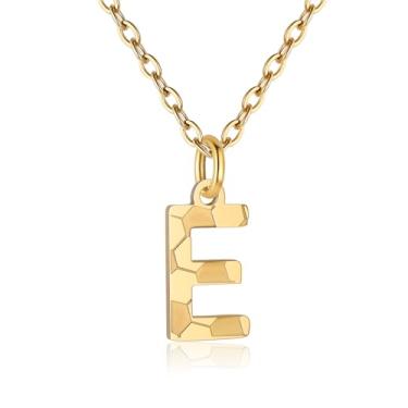 Imagem de RUOOUY Colar feminino com inicial de futebol banhado a ouro 18K, pingente de letra A-Z, joia de futebol, acessórios esportivos, presente de Natal para namorada, filha, Aço inoxidável, Sem Pedra