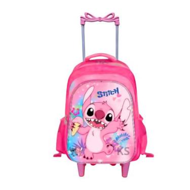 Imagem de Kit Mochila Stitch 3D Escolar Feminina e Masculina com Lancheira Térmi