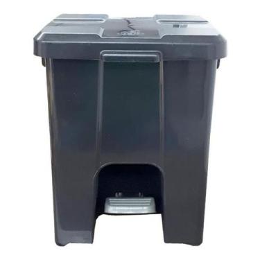 Imagem de Cesto Quadrado Com Pedal 15 Litros P15 Preta - jsn