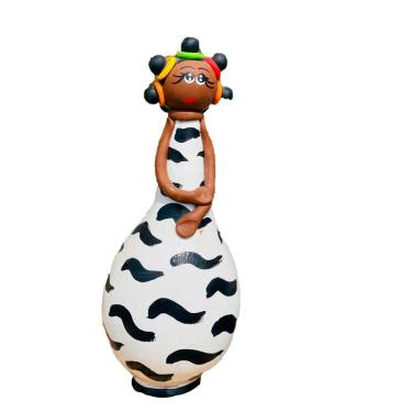 Imagem de Boneca Baianinha Em Cabaça Branca